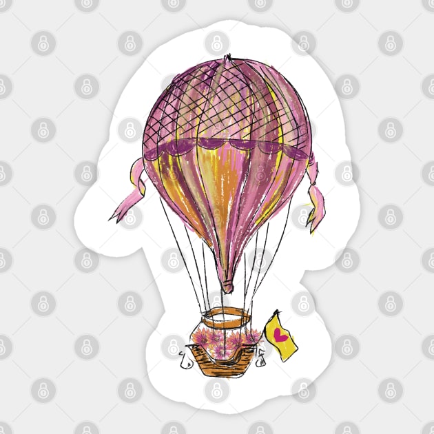 Hot Air Balloon Sticker by Manitarka